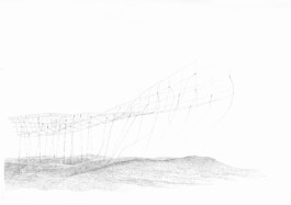 Element II – Wind, conceptual landscape drawing by Jurgis Gečys, 2014