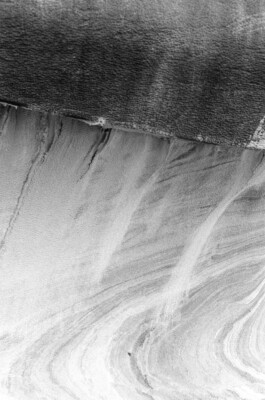 Marble Erosion, 2019. From the analogue photography series The Inceptive Ground, texture volume 01. Black & white silver gelatin print, 50 × 60 cm. Edition of 3 + 1 AP.