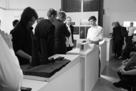 Jurgis Gečys presenting Curonian Spit: The Identity of the Landscape at the Academy of Fine Arts Vienna.