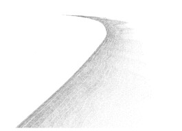 The Peninsula, an abstract ink drawing of the Curonian Spit landscape by Jurgis Gečys
