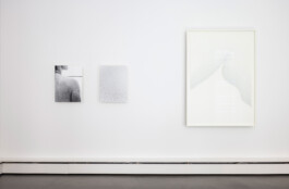 Installation view of The Inceptive Ground, texture volume 01 at Bildraum 01, Vienna, 2022, showing Crystal carpet on my skin, Crystal carpet and The Peninsula.