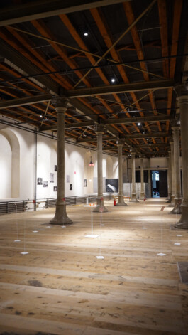 Installation view of Unexposed, 2021, by Jurgis Gečys at the Zeitgeist main exhibition, Rotlicht Festival 2023, Semperdepot, Vienna.